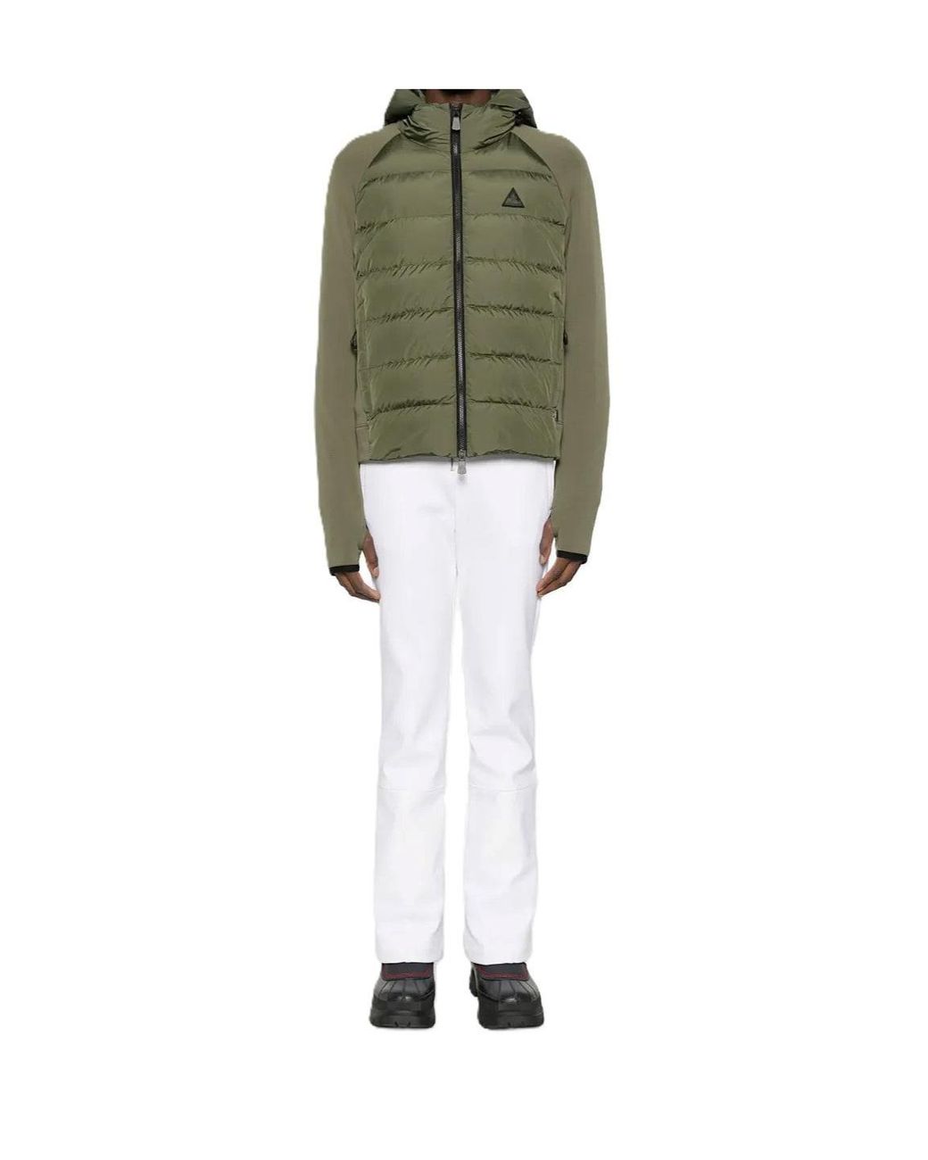 Moncler Green Polartec Zip-Up Casual Jacket for men