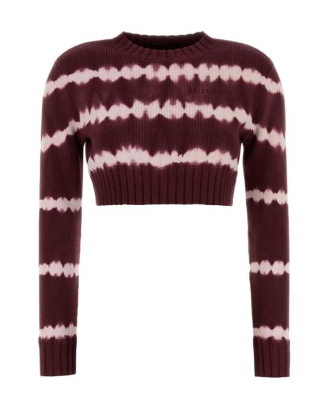 Balenciaga Red Printed Cotton Sweater
