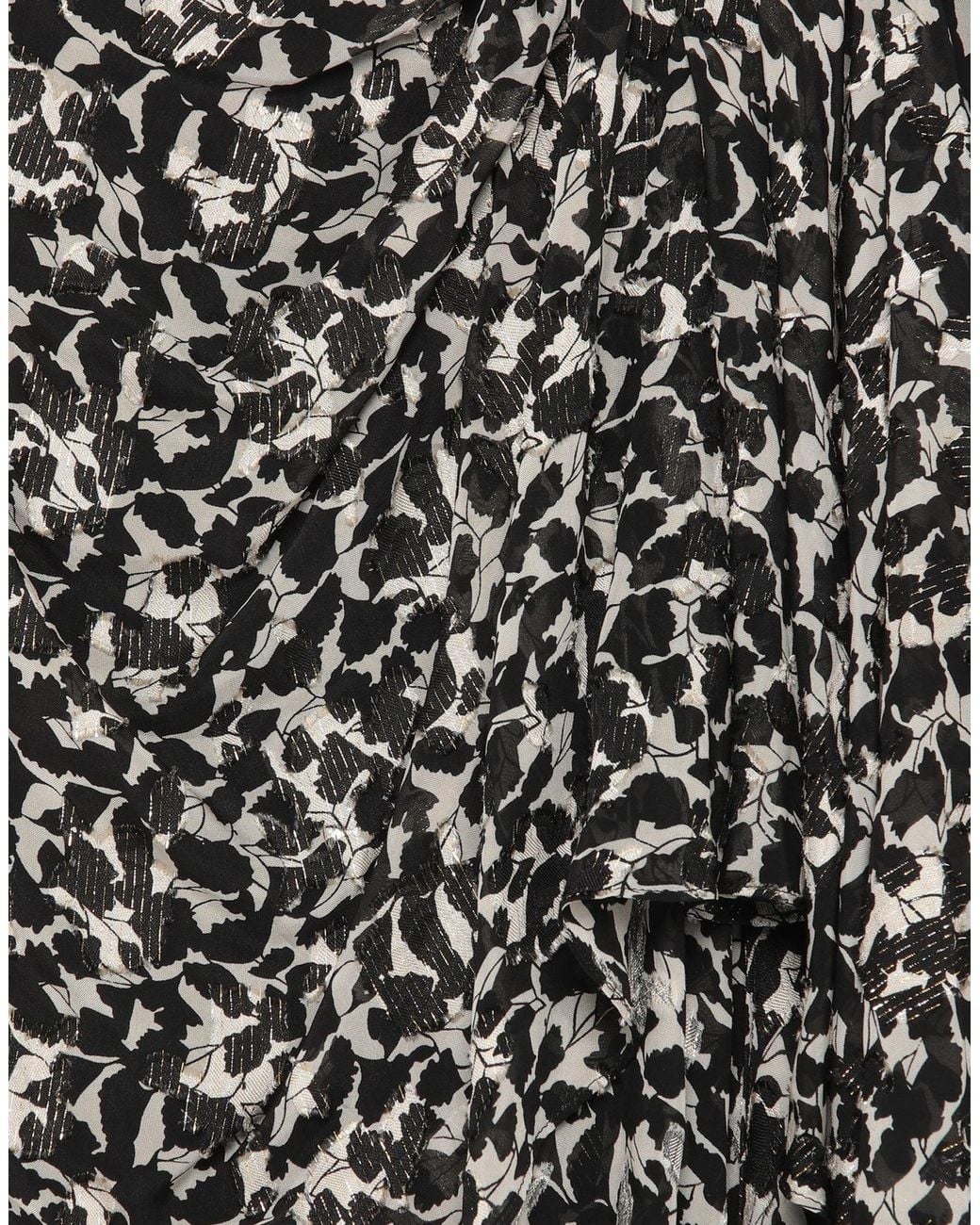 Isabel Marant Black Color-Blocked Asymmetrical Midi Skirt