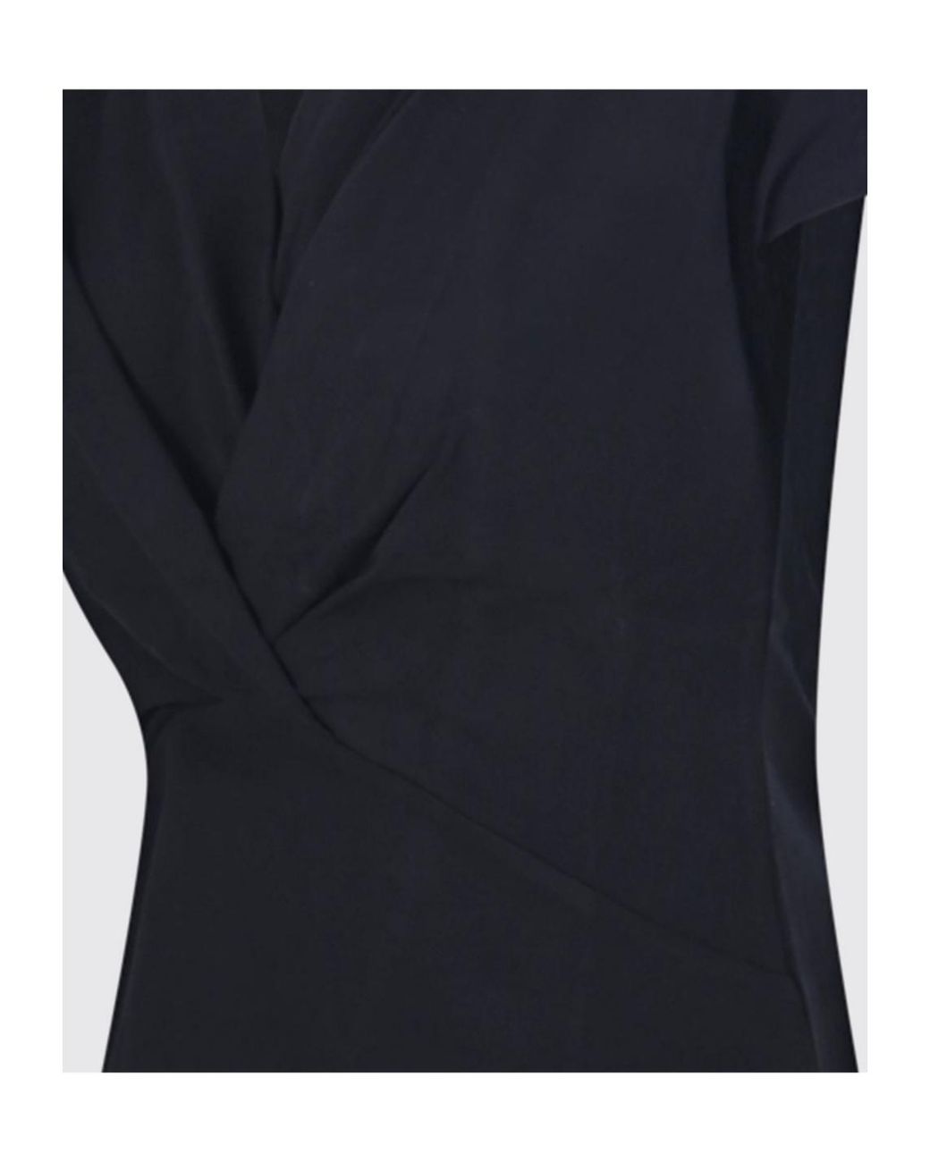 Isabel Marant Black Nadrine Draped V-Neck Top