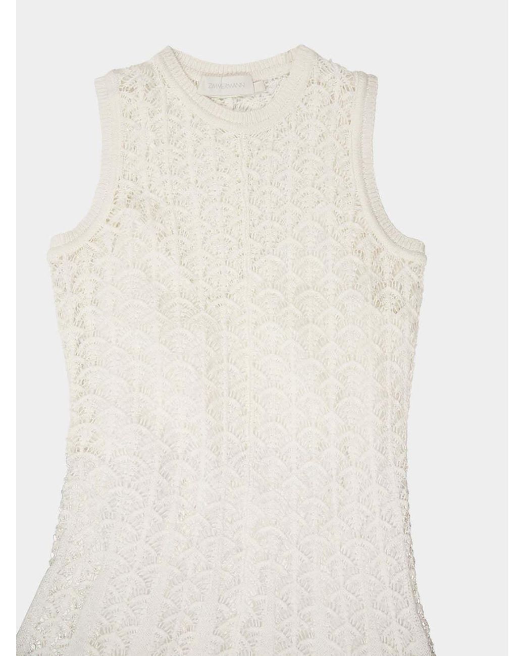 Zimmermann White Wylie Tank Knit Dress