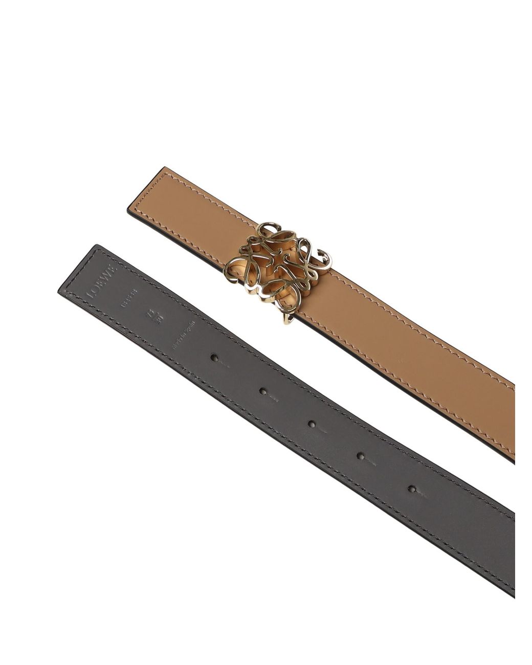 Loewe White Anagram Reversible Belt