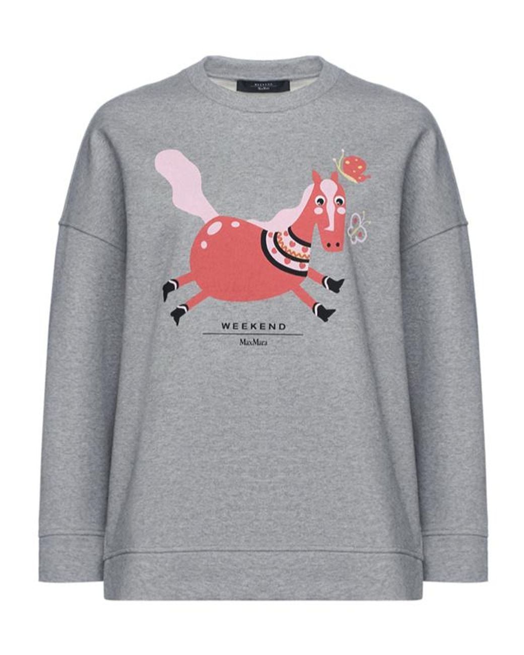 Weekend by Maxmara Gray Long-Sleeved Sweatshirt
