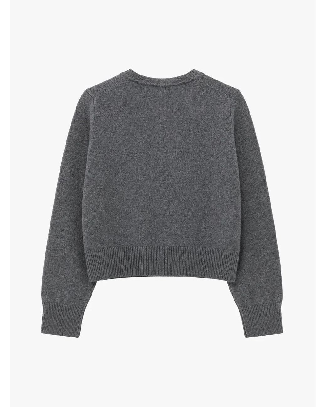 DUNST Gray Button-Up Knitted Cardigan