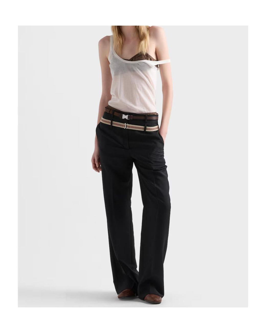 Prada Black Kid Mohair Pants