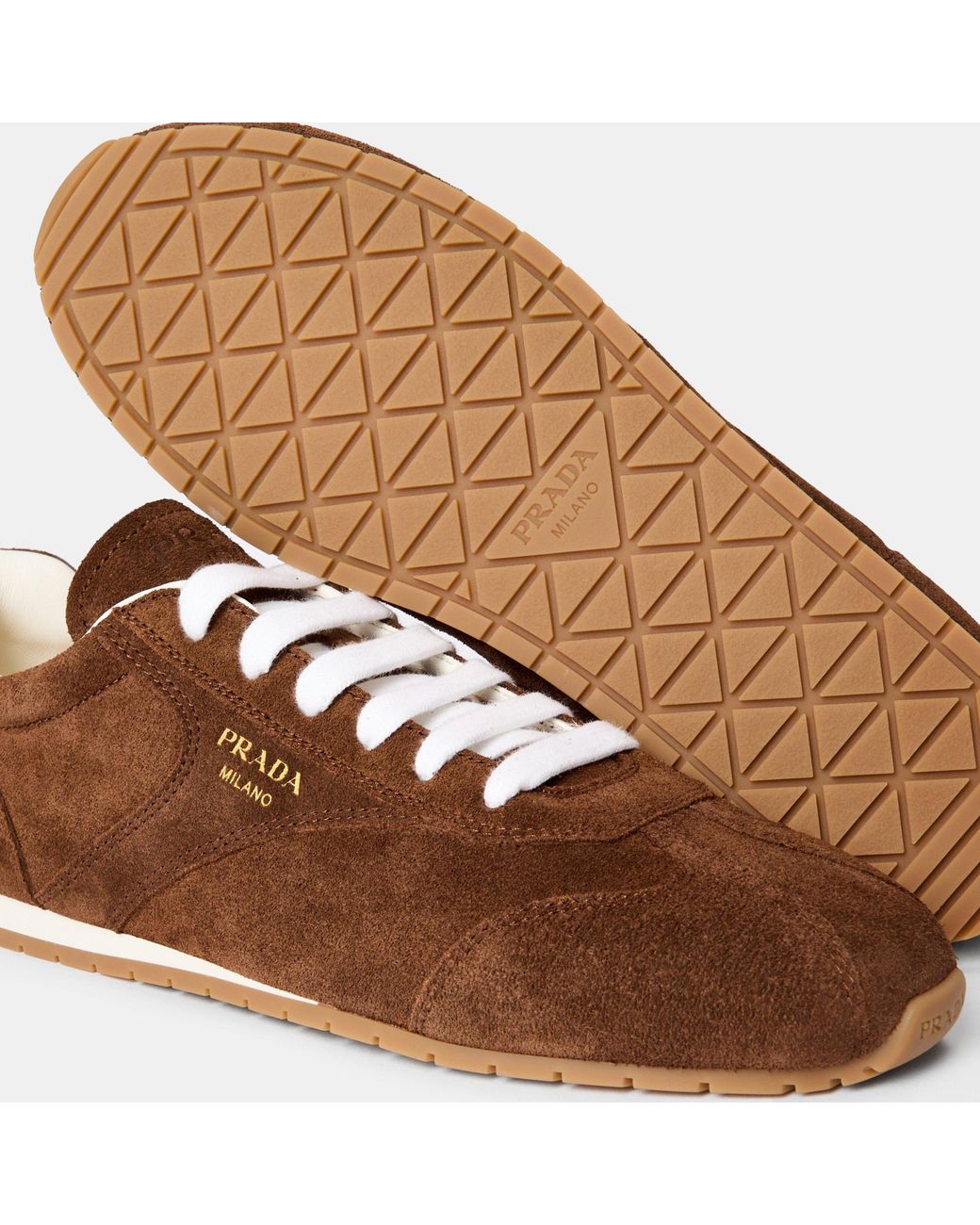 Prada Brown Low-Top Casual Shoes