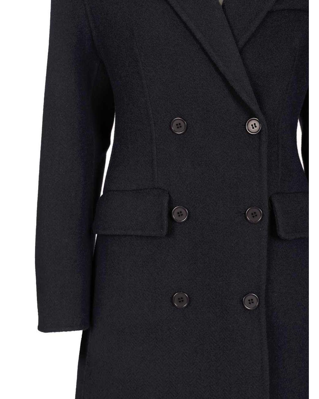 P.A.R.O.S.H. Black Double-Breasted Coat