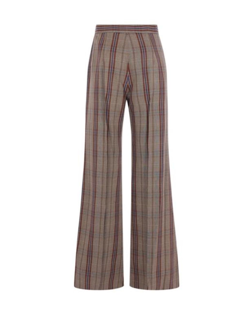 Vivienne Westwood Brown Wide-Leg Checked Pants