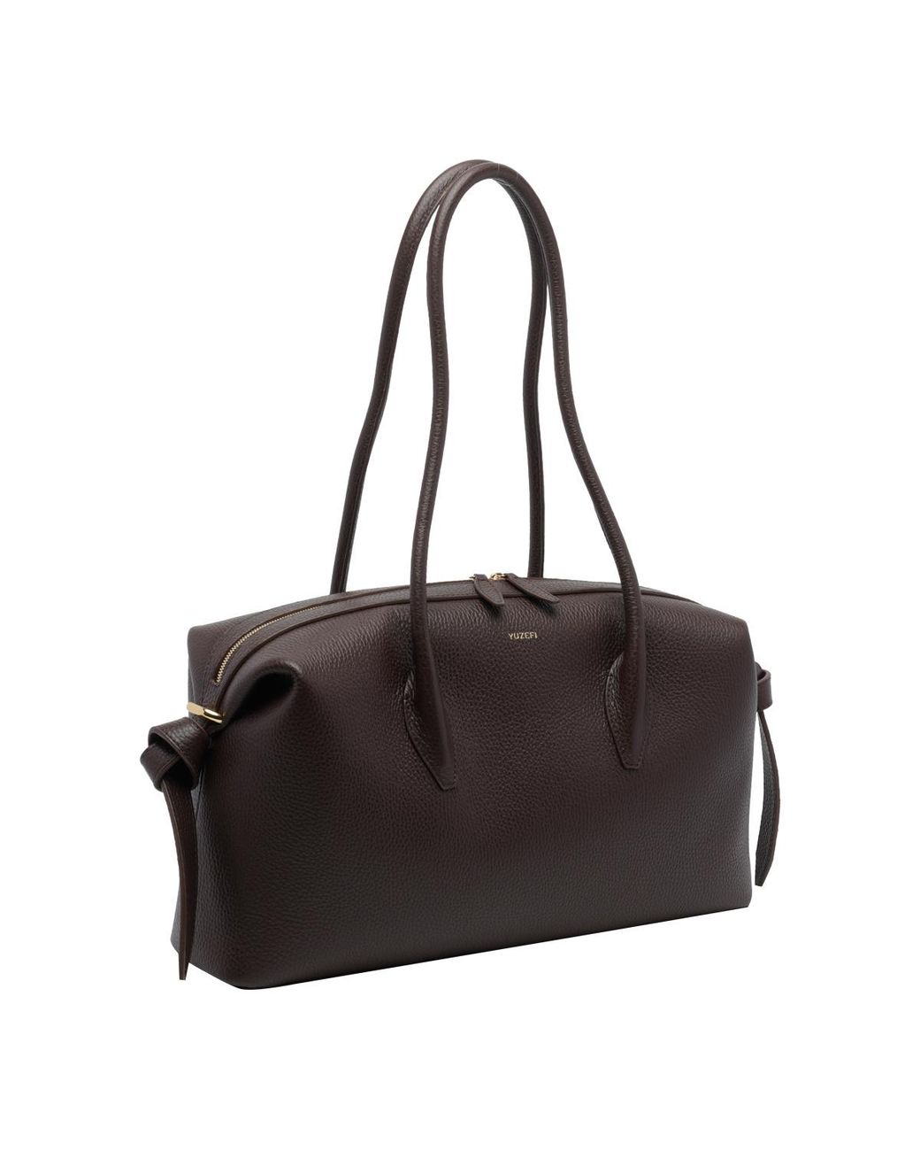 Yuzefi Black Brioche Duffle Shoulder Bag