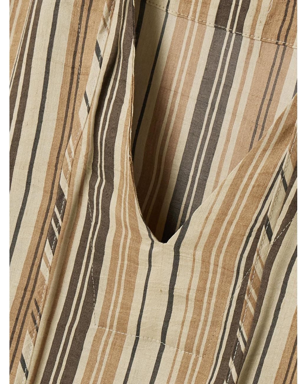 Lisa Marie Fernandez Natural Striped Linen Blend Tunic
