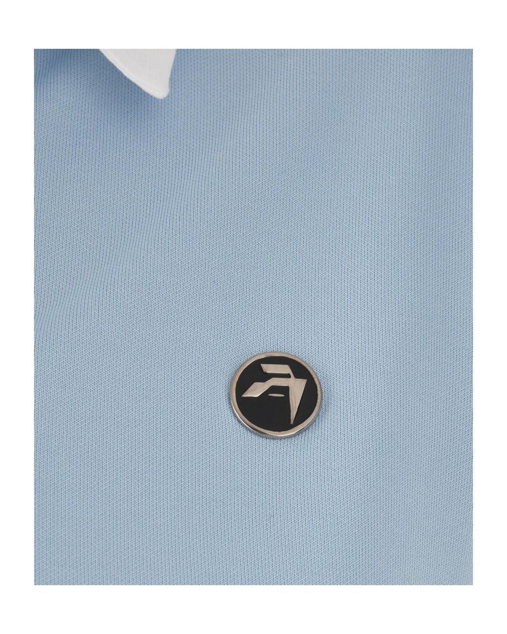 Ambush Blue Logo Plaque Long Sleeved Polo Shirt