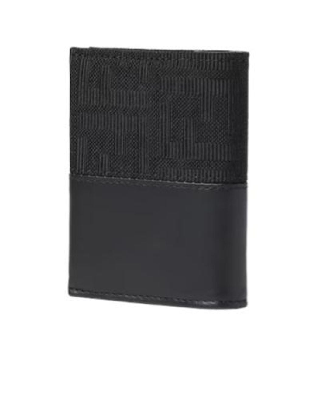 Fendi Black Ff Jacqaurd Card Holder for men