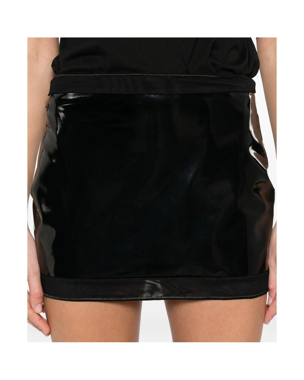 Oseree Black Mini Skirt