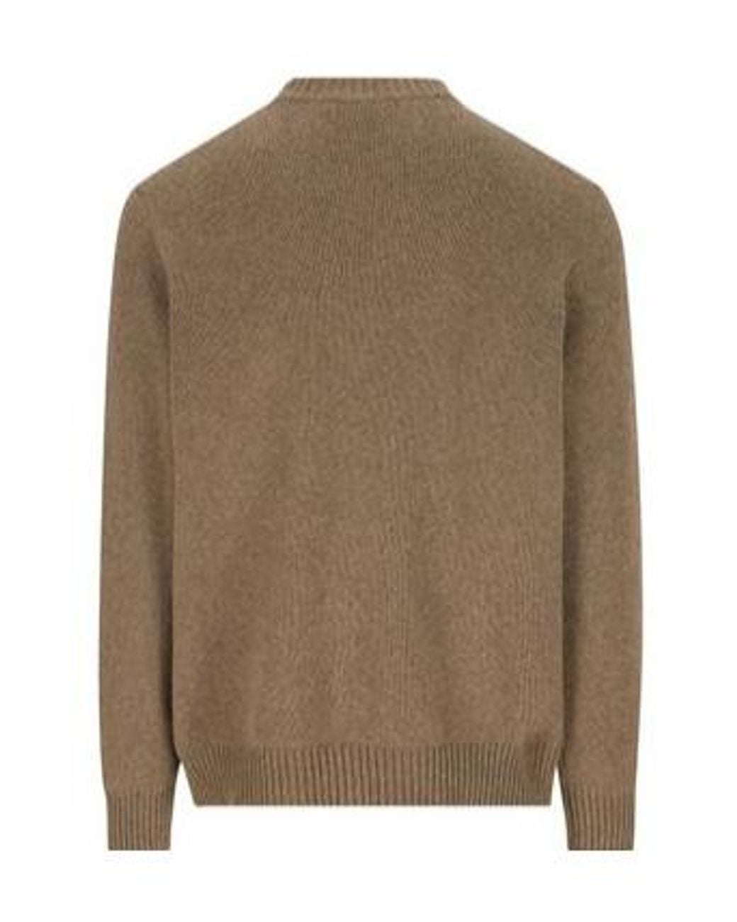 Loro Piana Brown Crewneck Long-Sleeved Jumper for men
