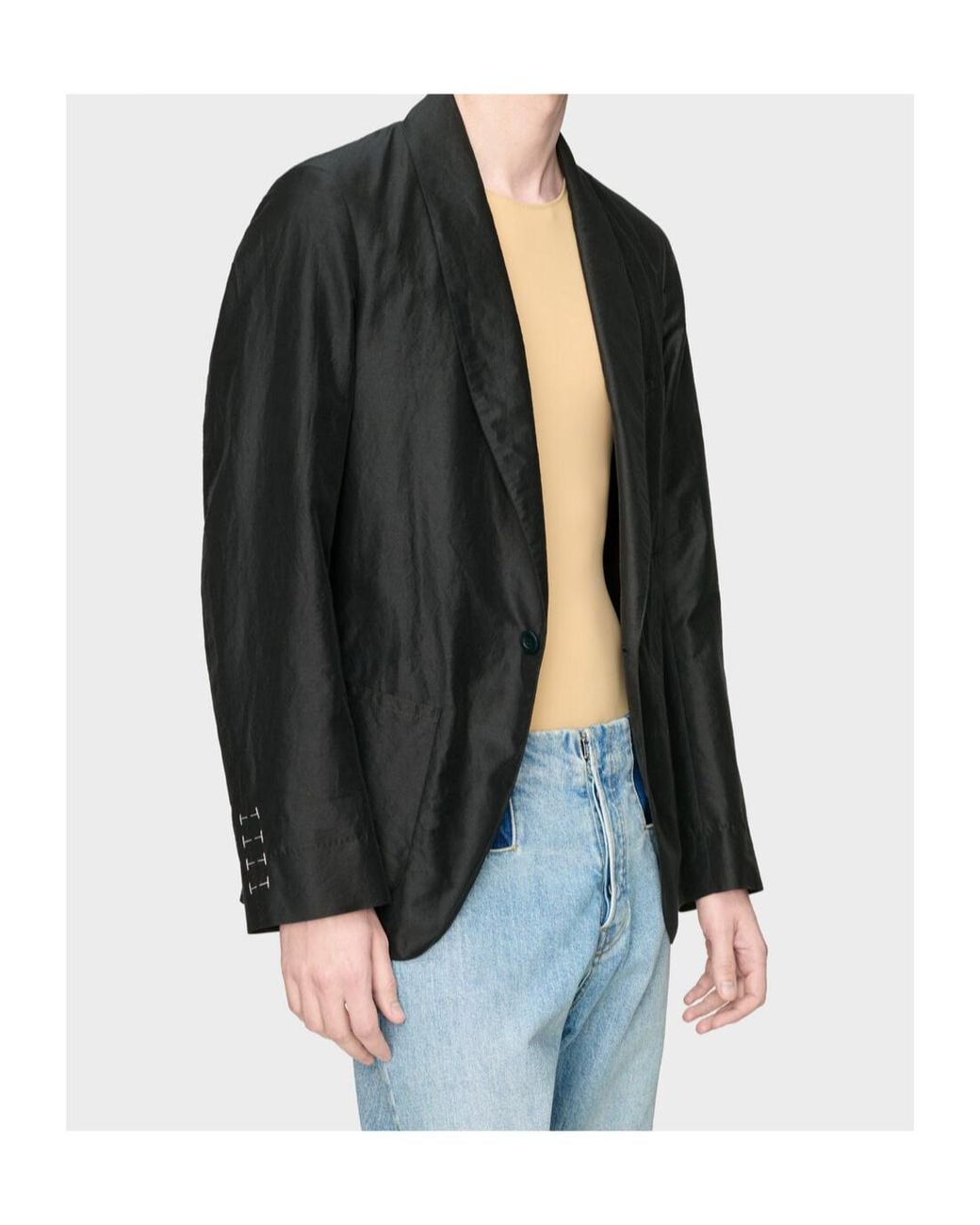 Maison Margiela Black Single Vent Two-Button Blazer for men