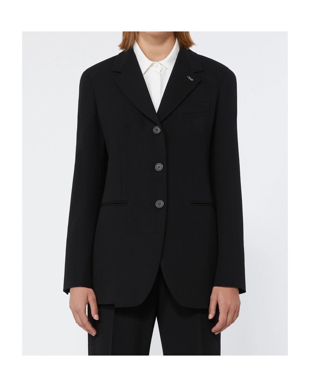 Max Mara Black Lampada Single-Breasted Blazer