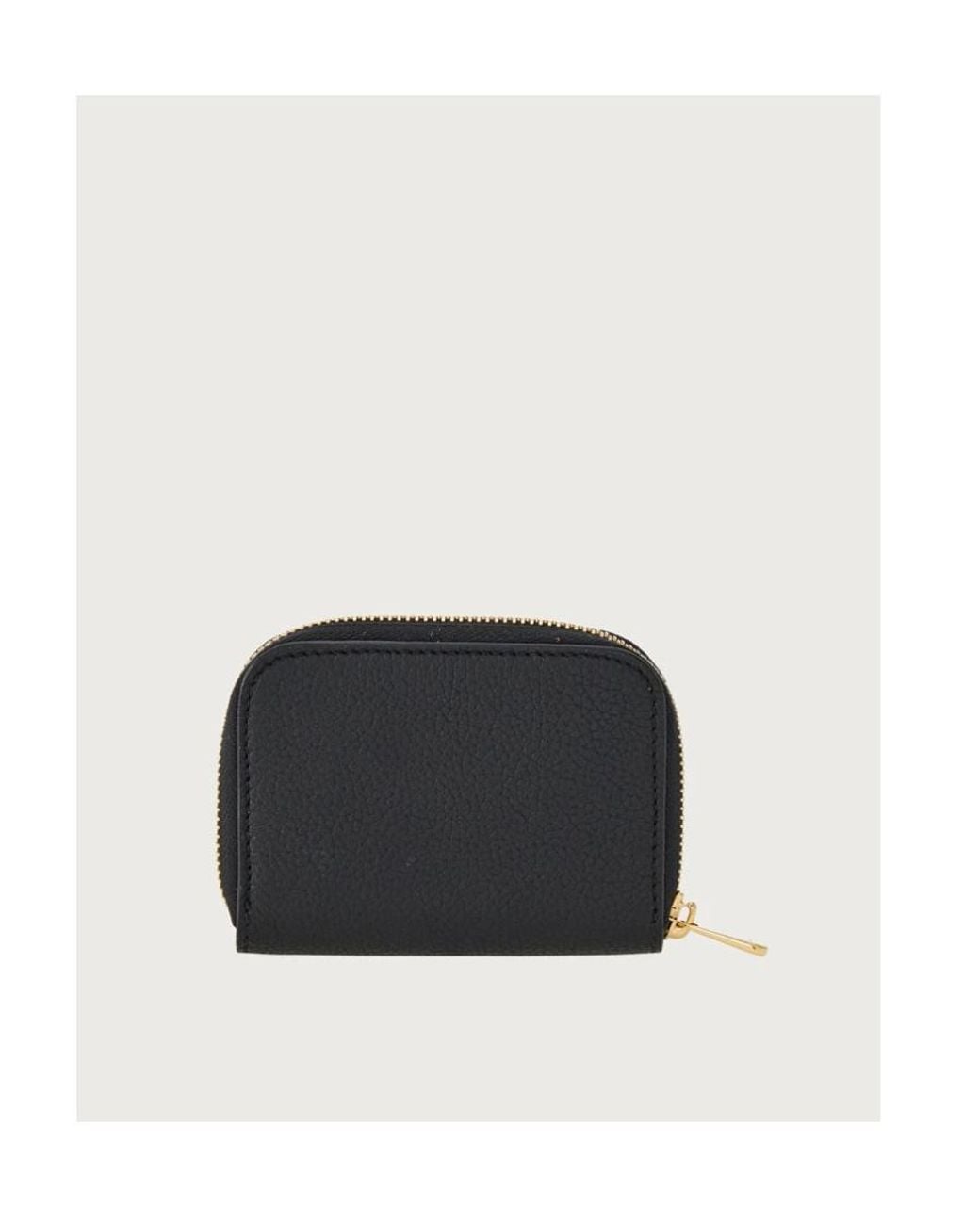 Ferragamo Black Ferragamo Gancini Zipped Card Holder