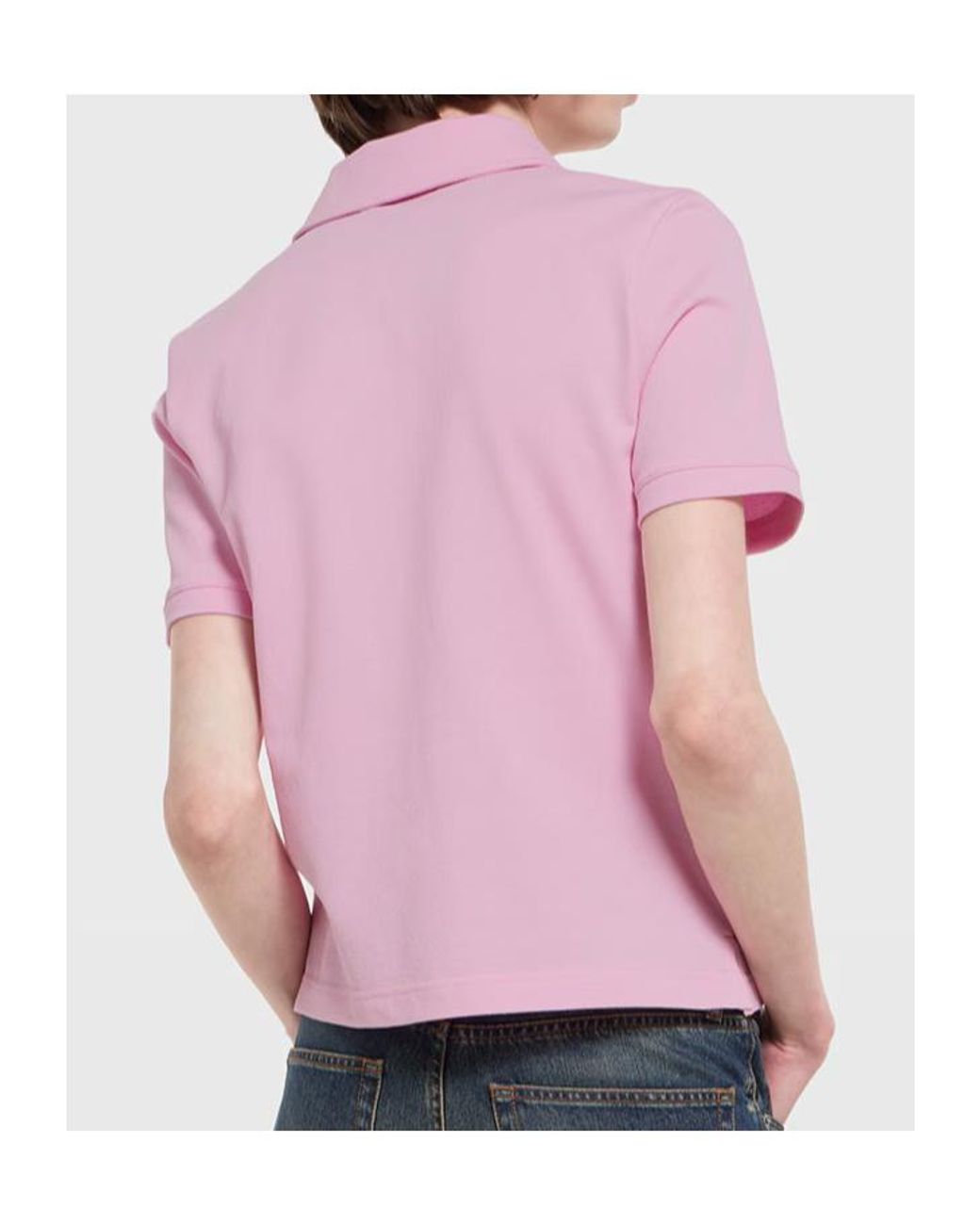 Gucci Pink Cotton Piquet Polo Shirt With Embroidery for men