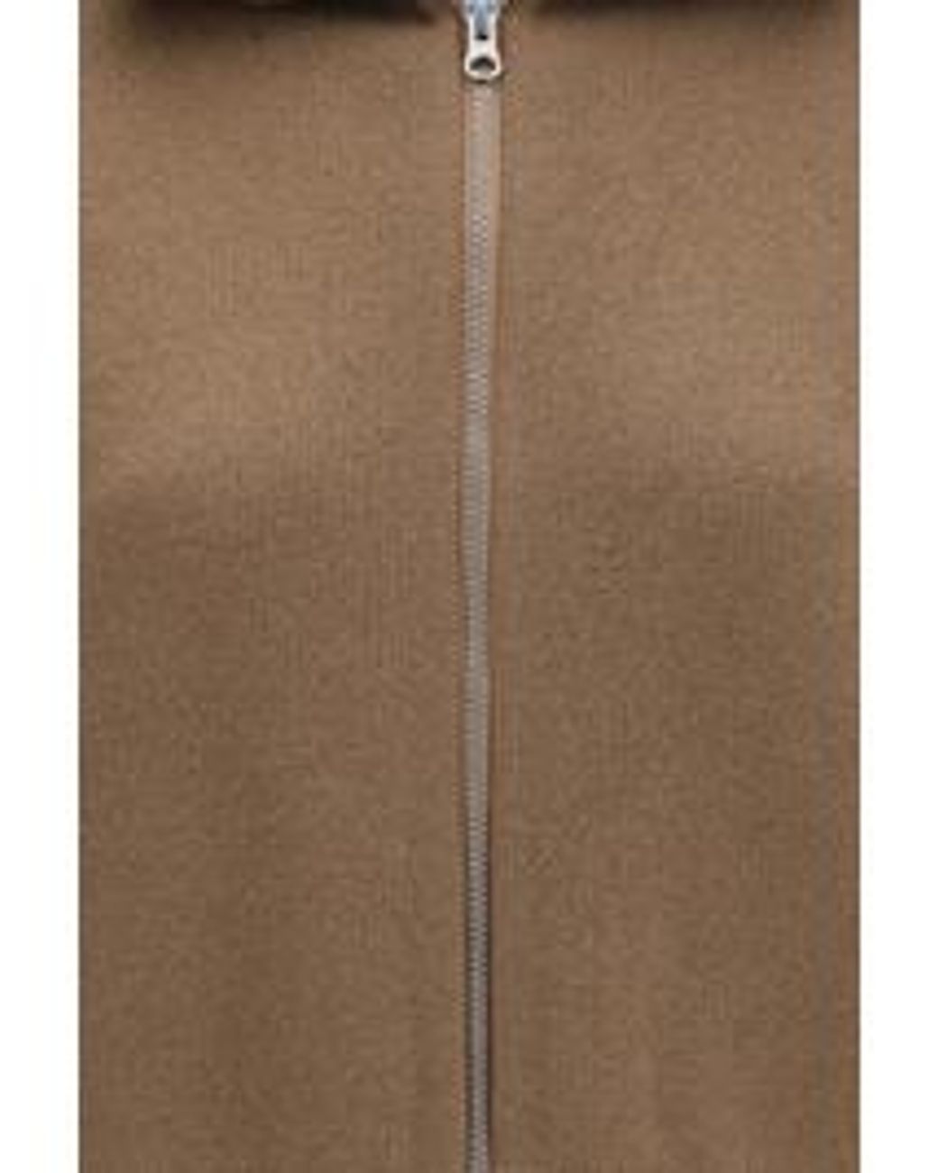 Extreme Cashmere Brown High-Neck Zip-Up Cardigan