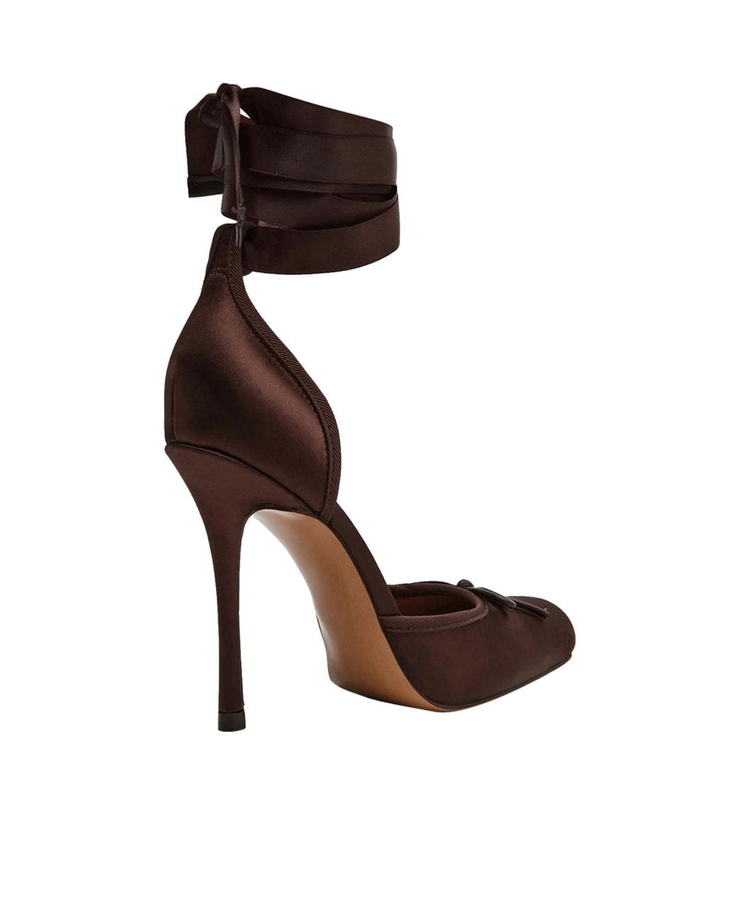 Steve Madden Black Larina Ankle-Tie Heeled Pumps