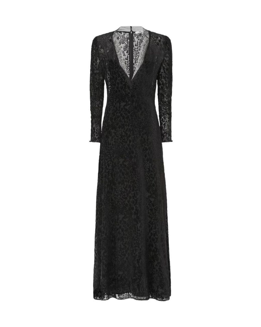Fendi Black V-Neck Long Sleeved Dress
