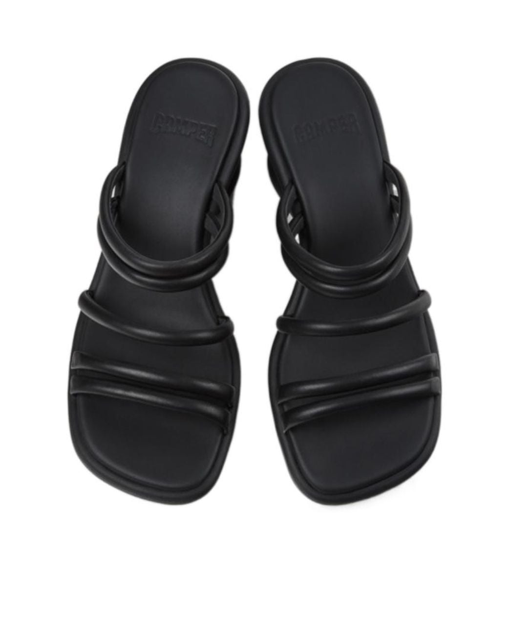 Camper Black Louise Leather Sandals