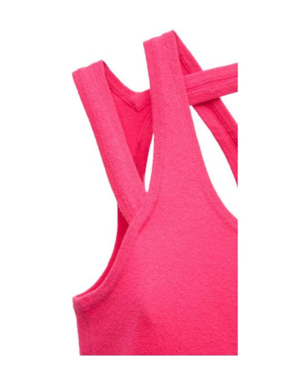 Extreme Cashmere Pink Raver Asymmetric Cashmere Blend Top
