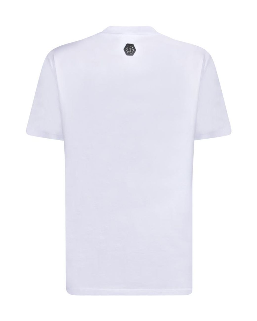 Philipp Plein Blue Logo Printed Crewneck T-Shirt for men