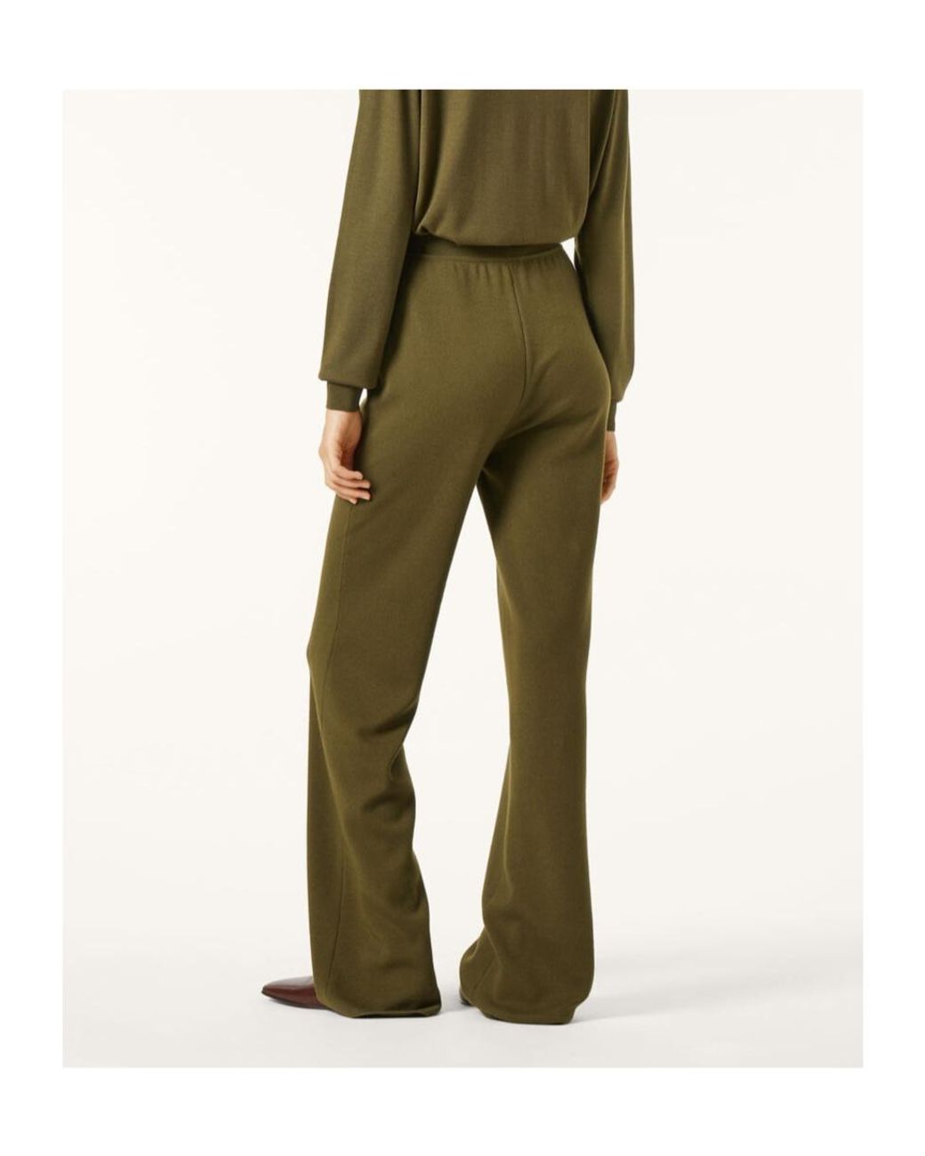 Loro Piana Green Elastic Waist Casual Pants
