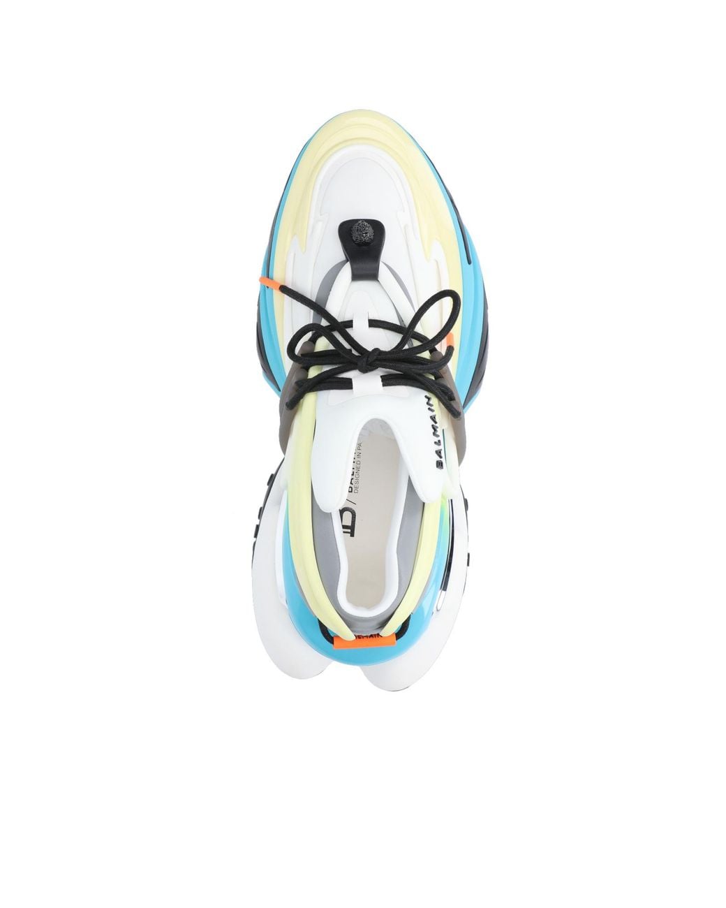 Balmain Blue Panelled Lace-Up Trainers for men