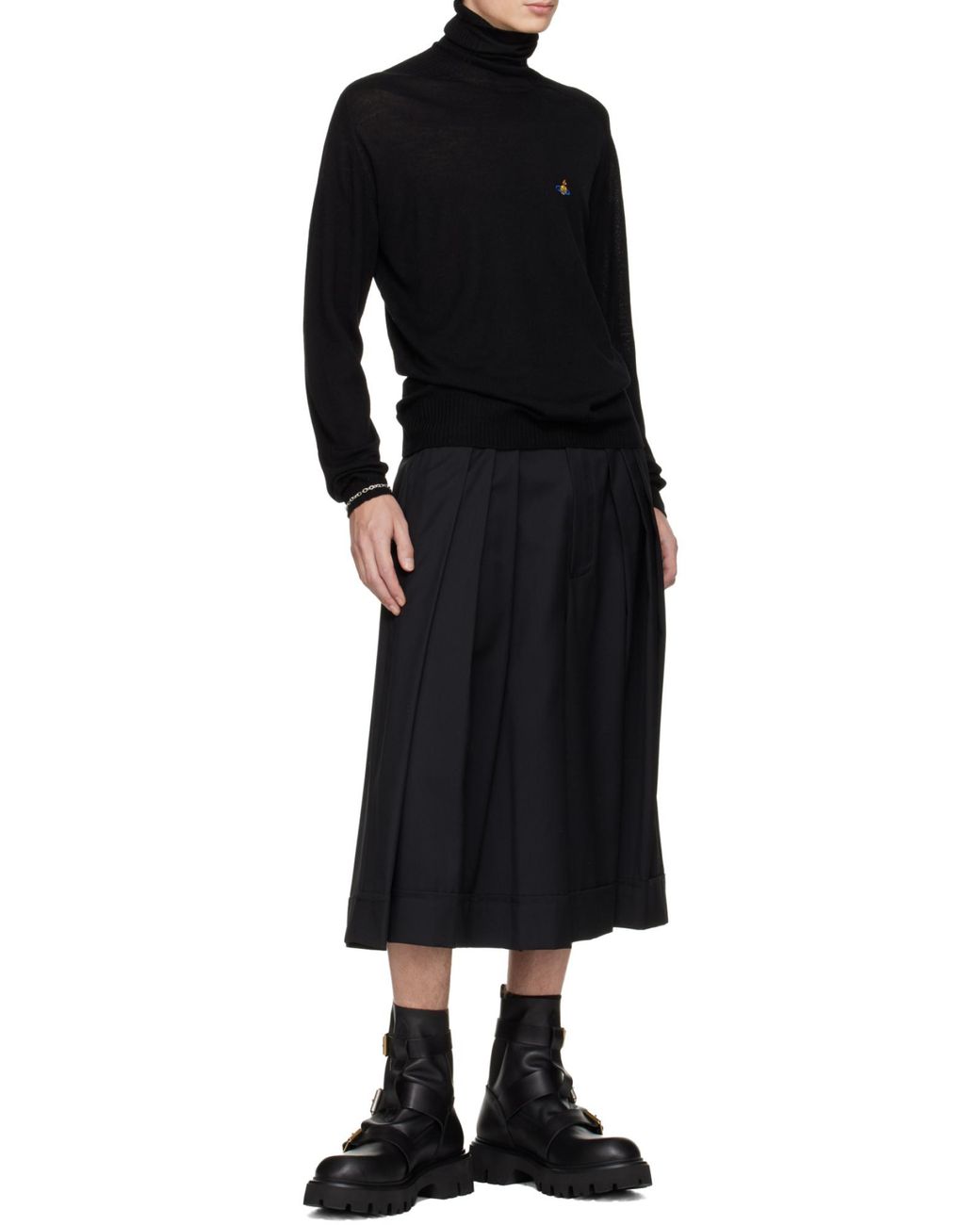 Vivienne Westwood Black Fisherman Turtleneck Jumper for men