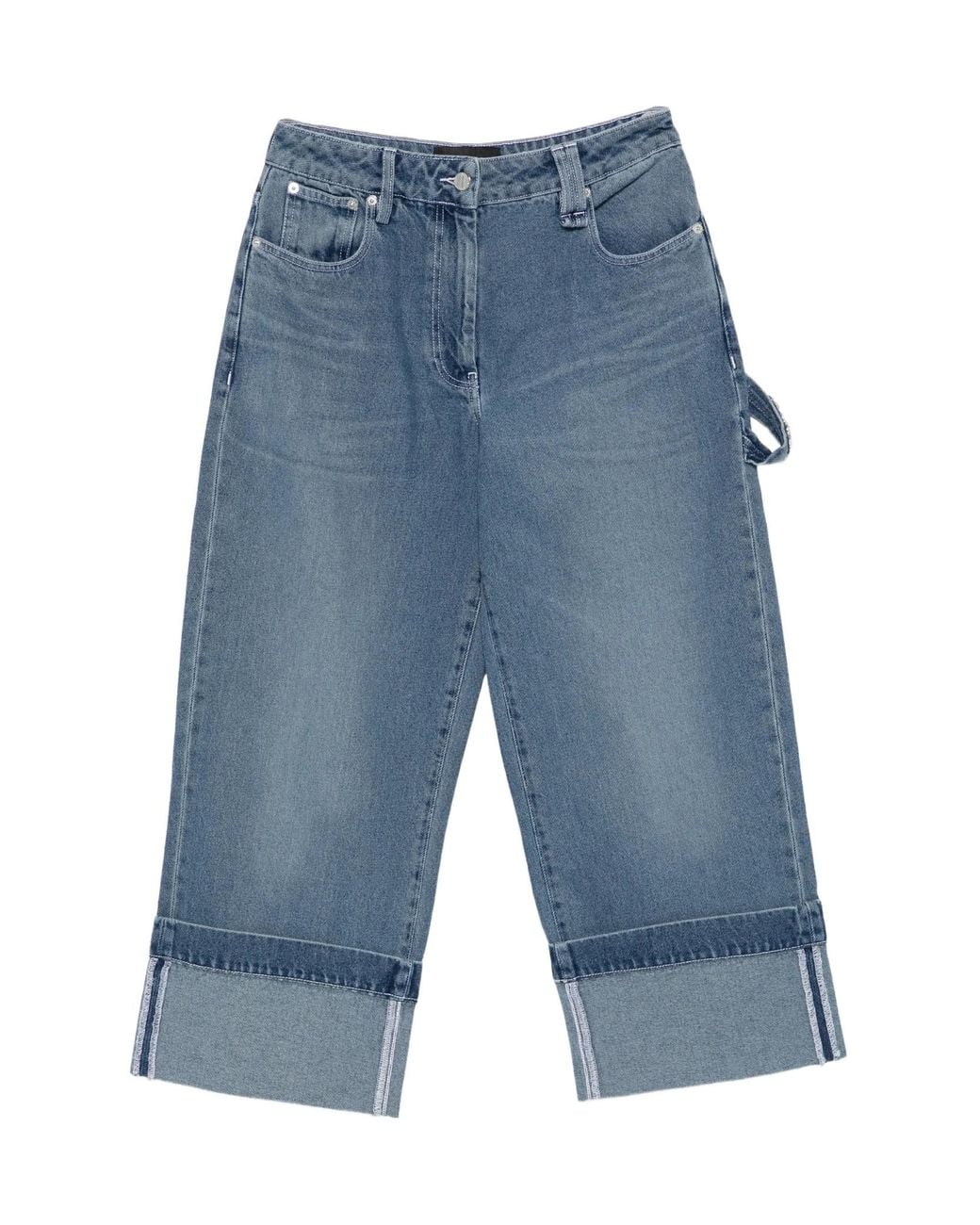 Simone Rocha Blue Embellished Straight Leg Jeans