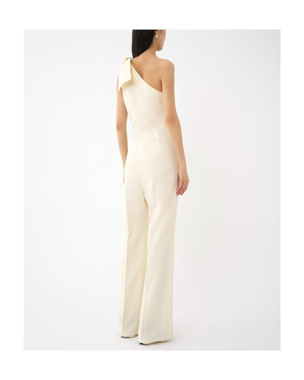Chloé White Chloé One-Shoulder Jumpsuit