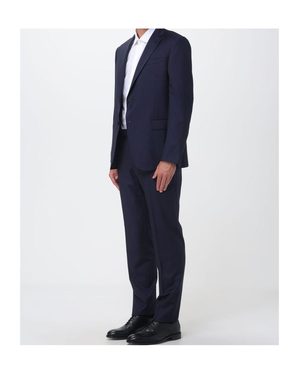 Zegna Blue Pinstripe Single-Breasted Suit for men