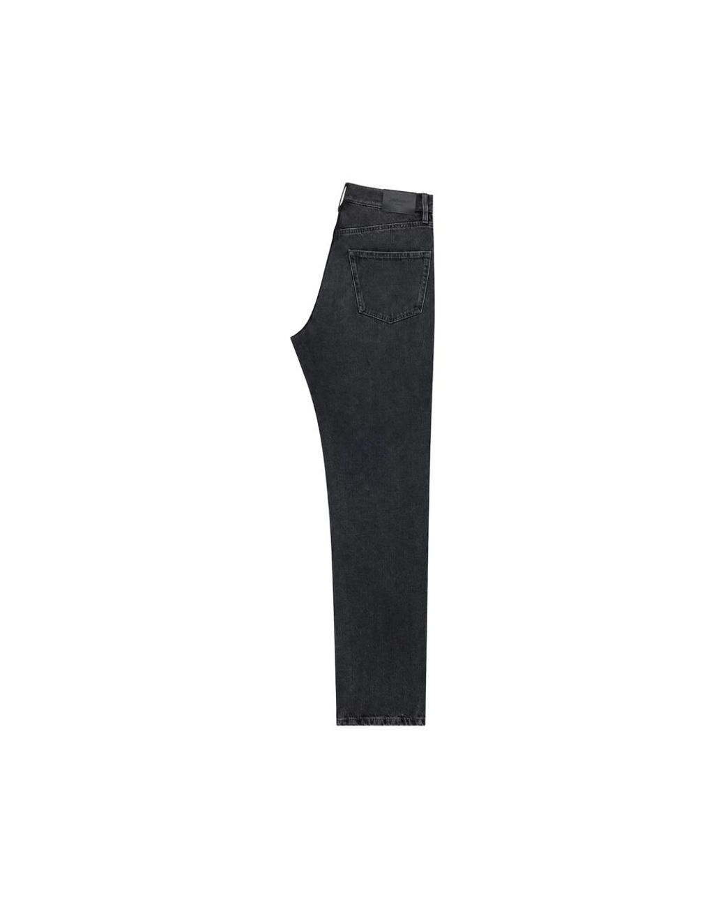 Saint Laurent Black Logo Patch Straight Leg Jeans for men