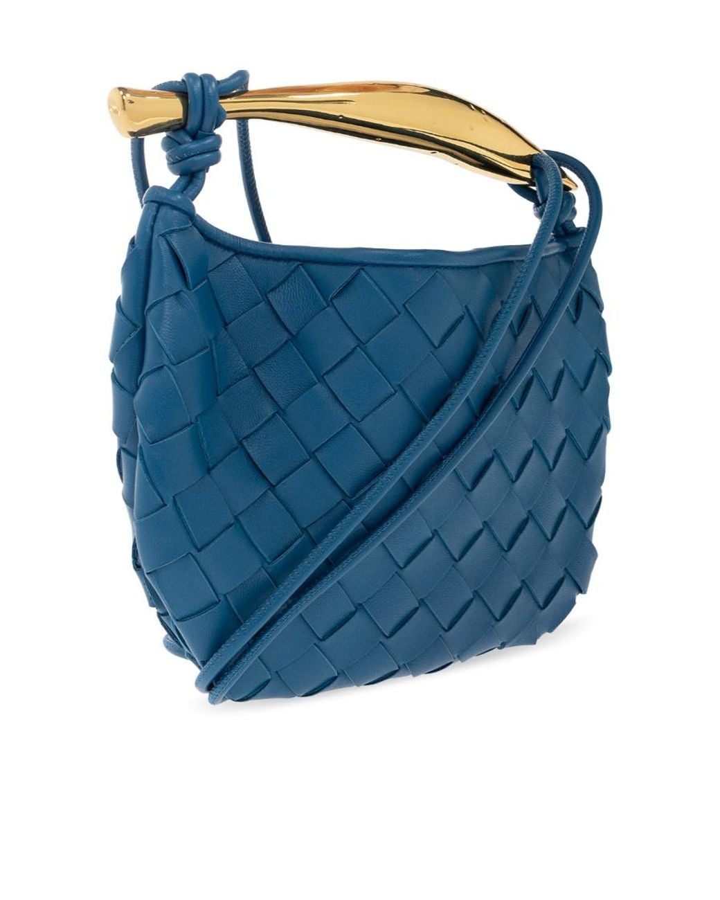 Bottega Veneta Blue Sardine Mini Top Handle Bag