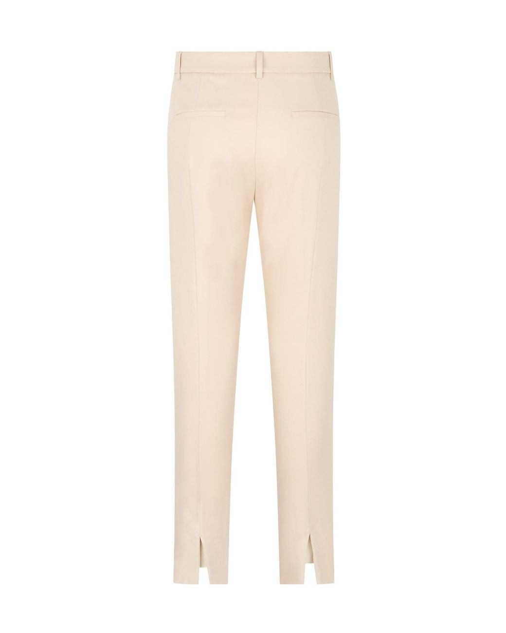 Peserico Natural Straight-Cut Mid-Rise Pants