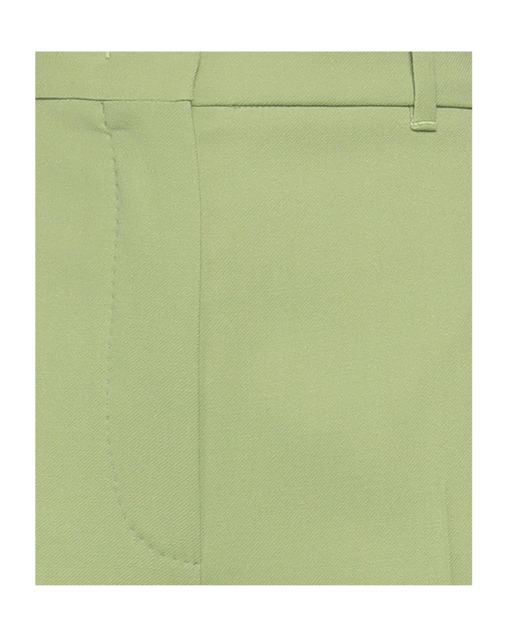 Max Mara Green Solid Color Casual Pants