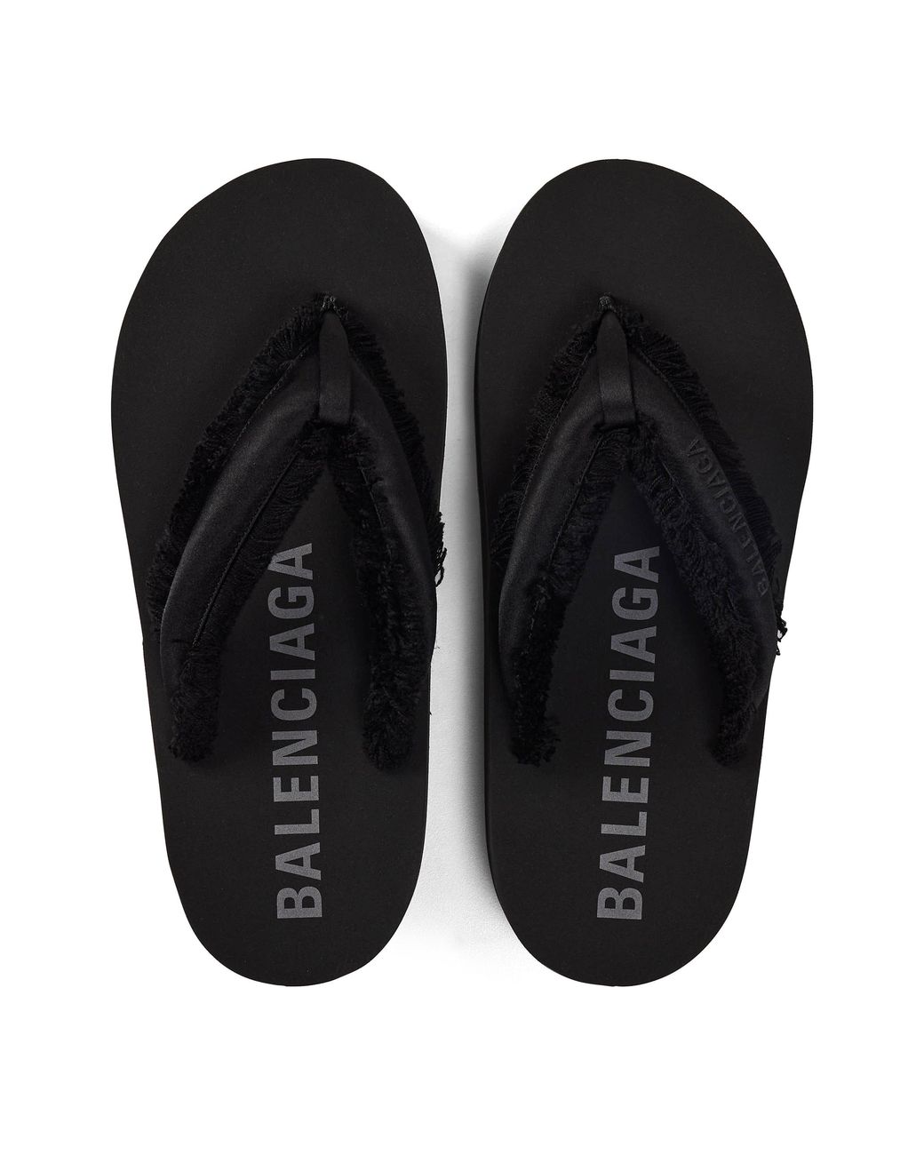 Balenciaga Black Minimalist Flat Slippers