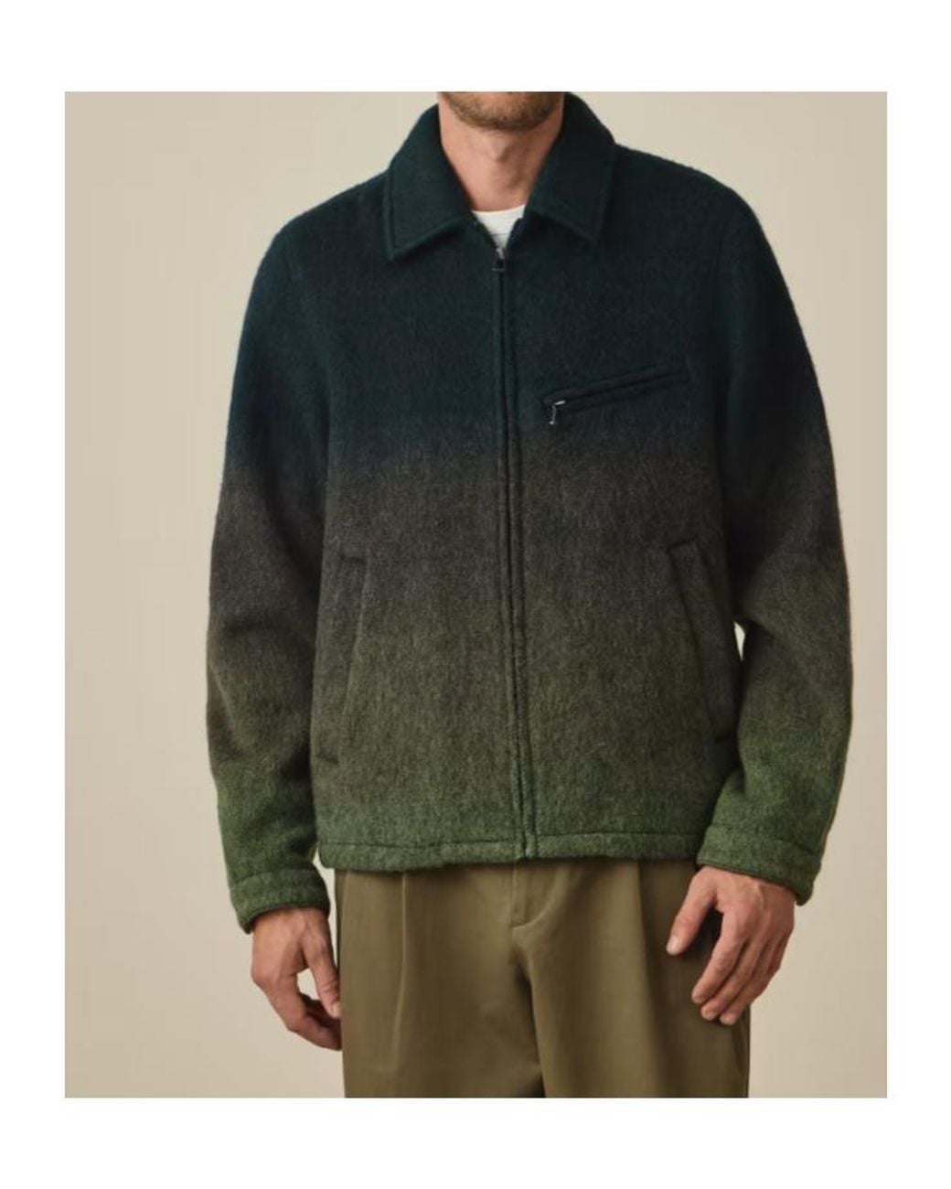 Paul Smith Green Ombre Wool-Blend Jacket for men