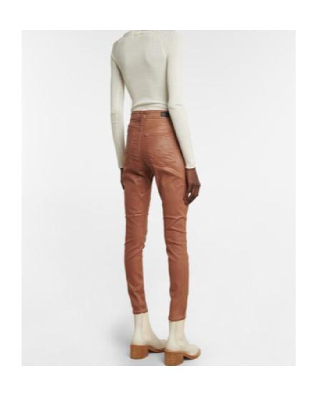 AG Jeans Brown Skinny Ankle High-Rise Jeans