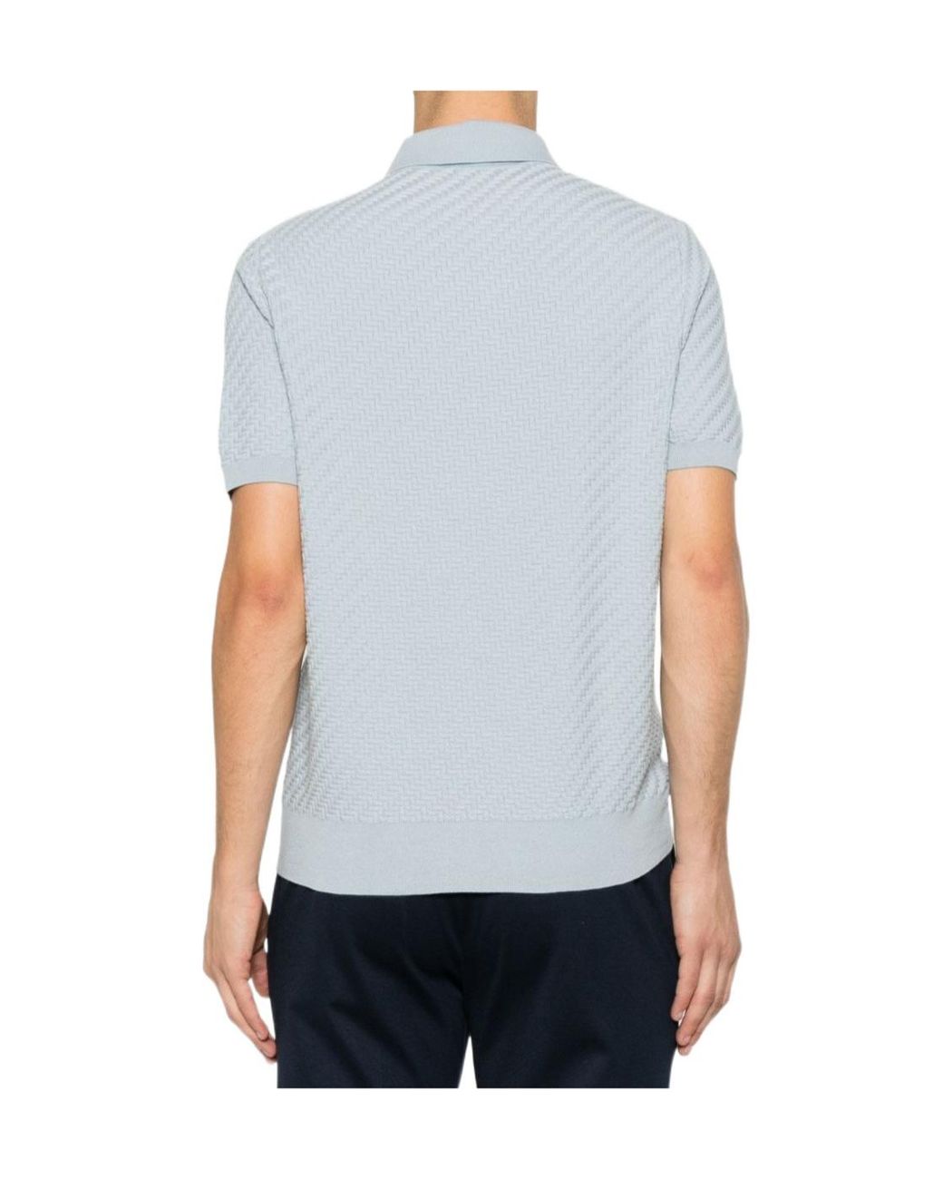 Brioni Green Weaving Polo Plot for men