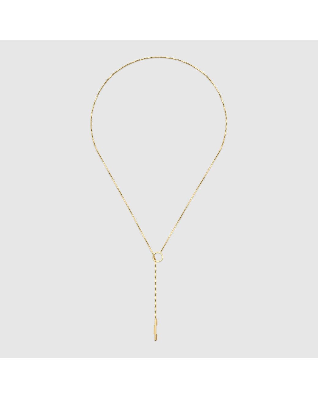 Gucci Metallic Link To Love 18K Lariat Necklace