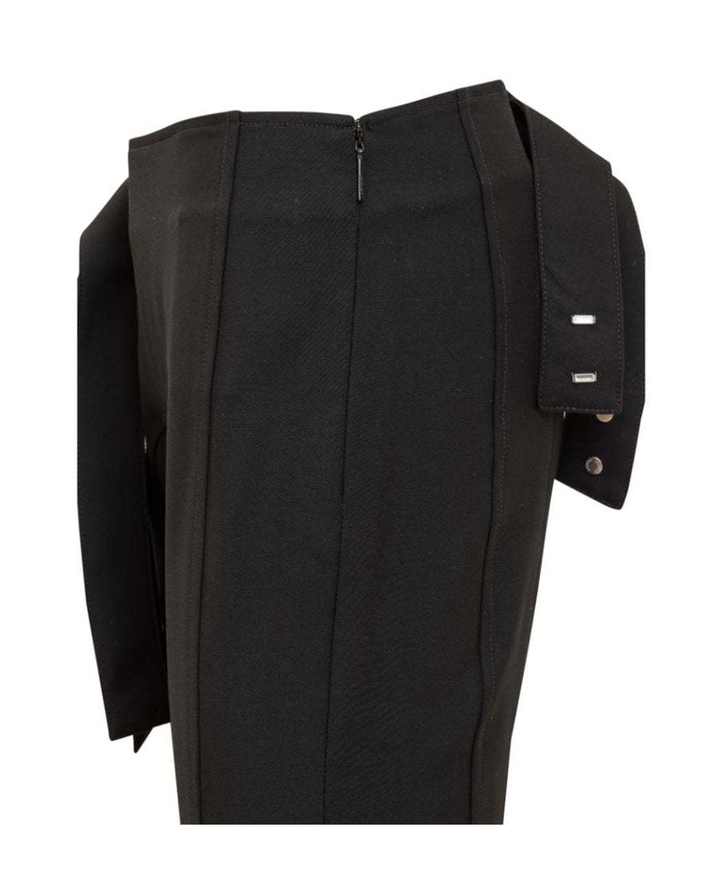 Ambush Black Double Waist Wool Trousers
