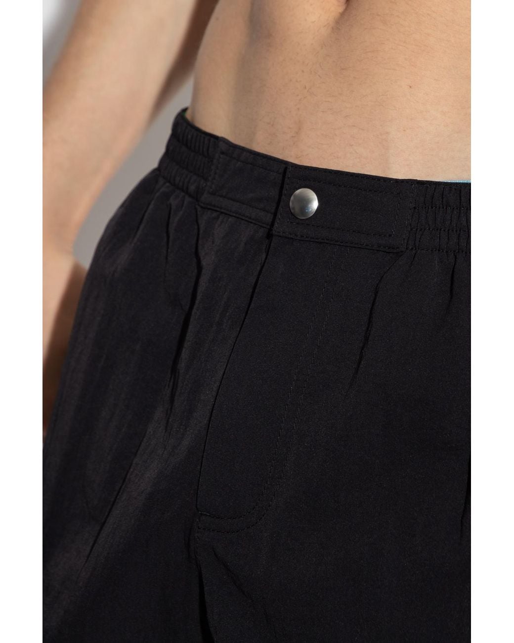 Bottega Veneta Blue Buttoned Swim Shorts for men