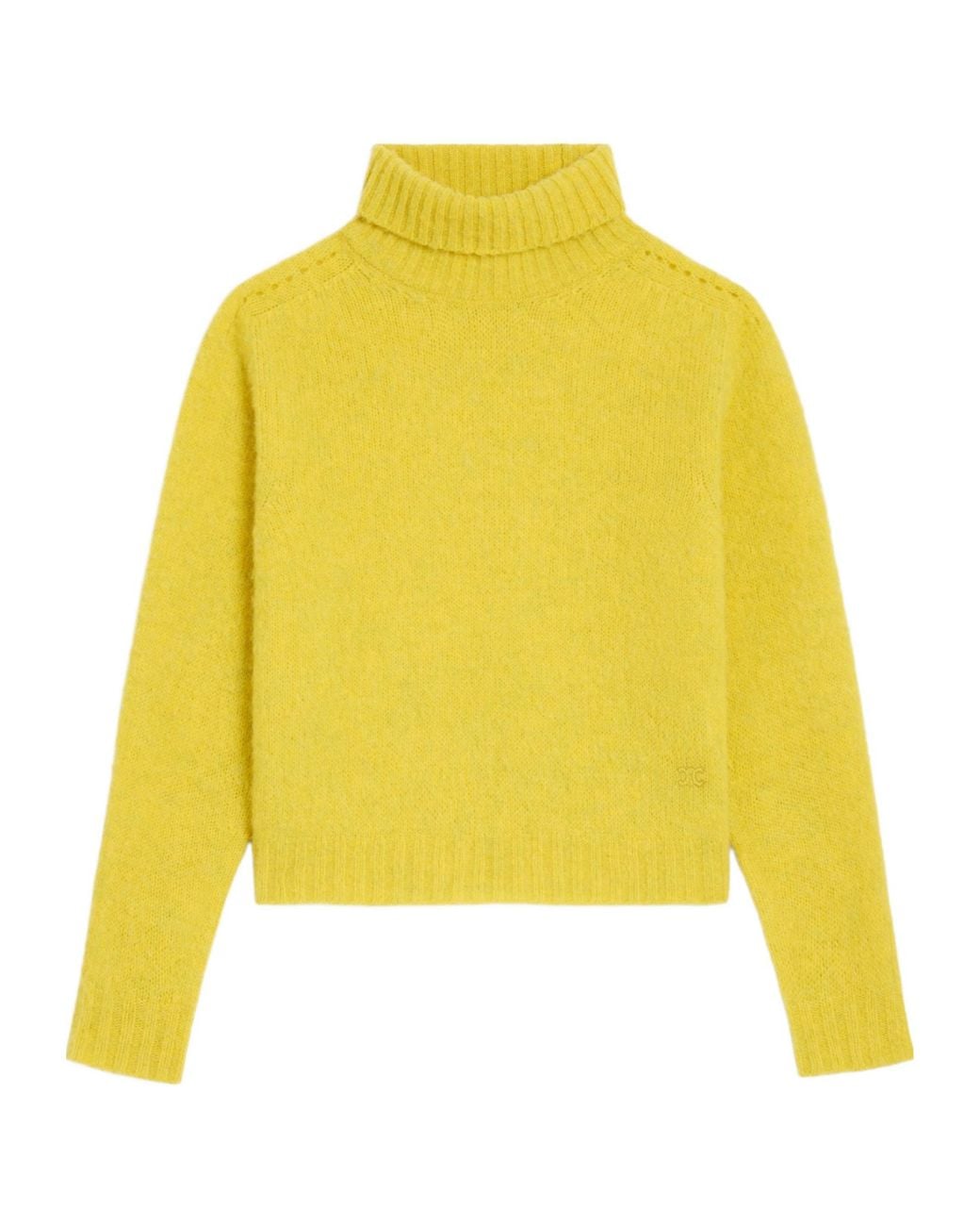 Céline Yellow Turtleneck Sweater
