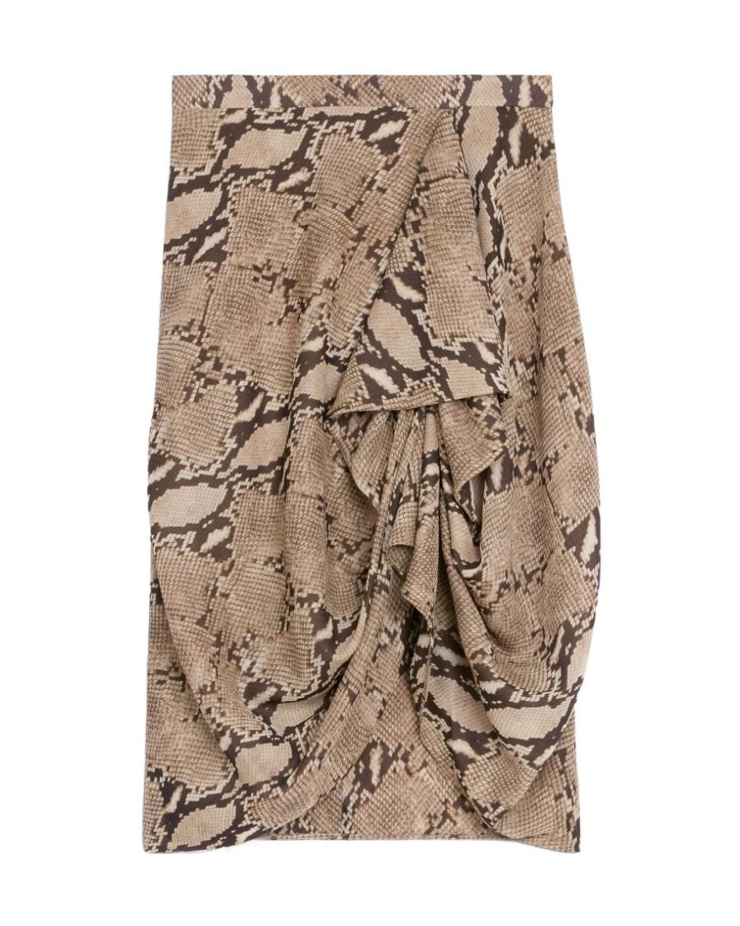 Céline Natural Draped Skirt