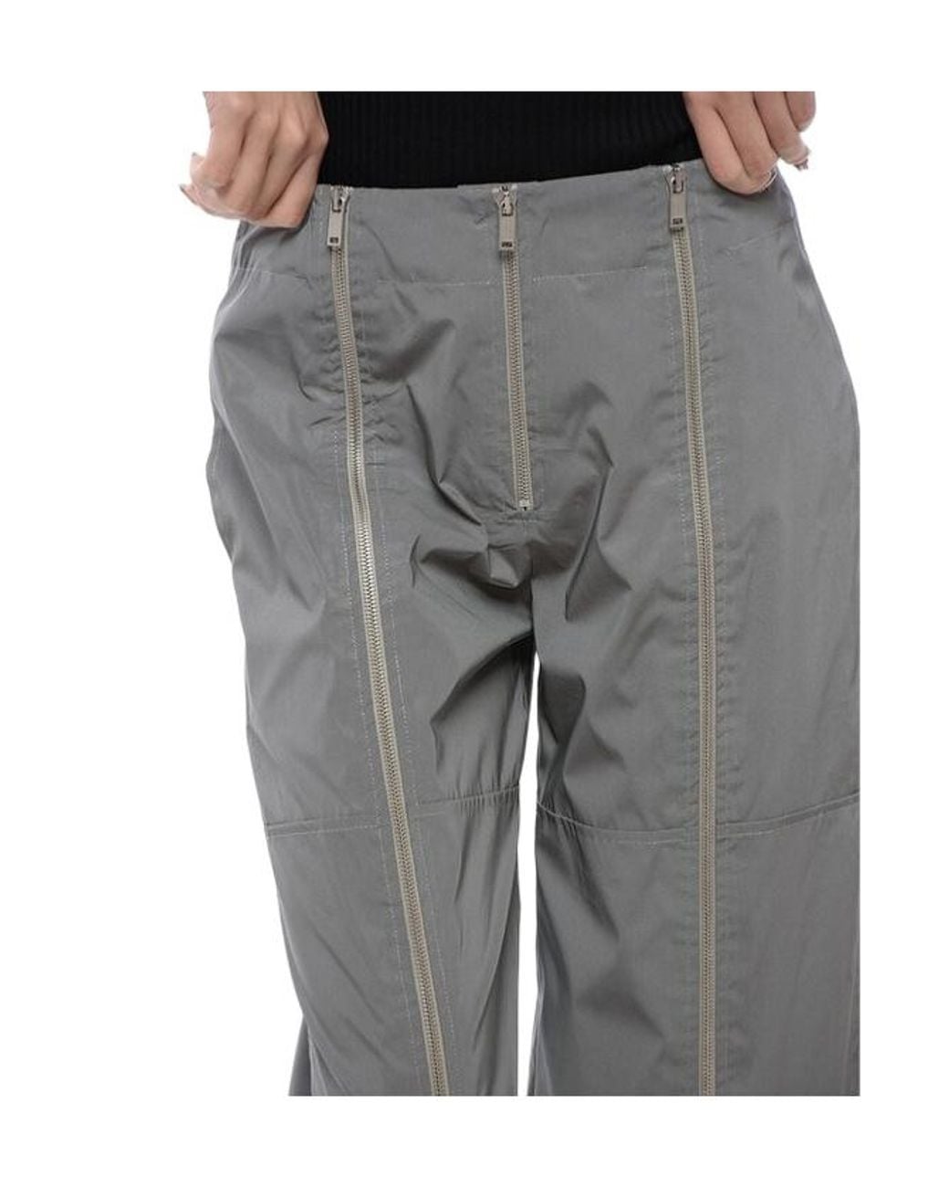 Jil Sander Gray Zip-Detail Trousers