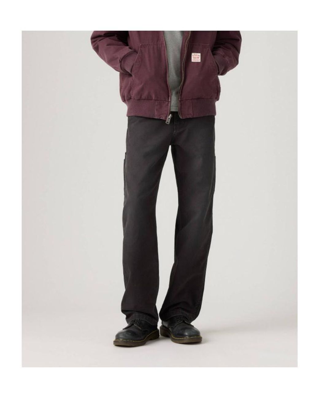 Levi's Black 568 Straight-Leg Trousers for men