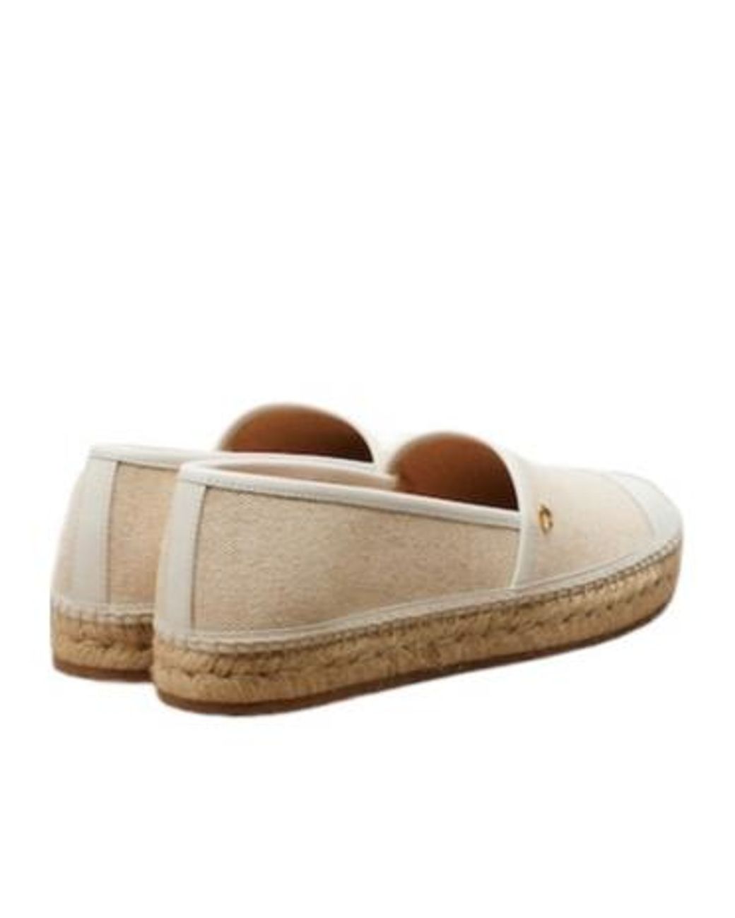Gianvito Rossi White Leather-Trimmed Canvas Espadrilles